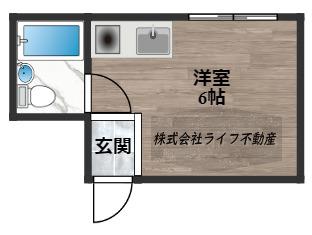 アリーヴェデルチ小阪(ワンルーム/5階)の間取り写真