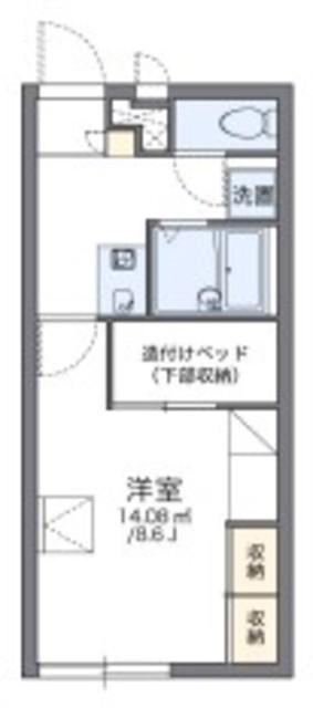 レオパレススプリング(1K/2階)の間取り写真