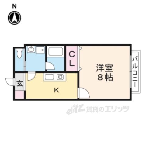 アットホーム12(1K/1階)の間取り写真