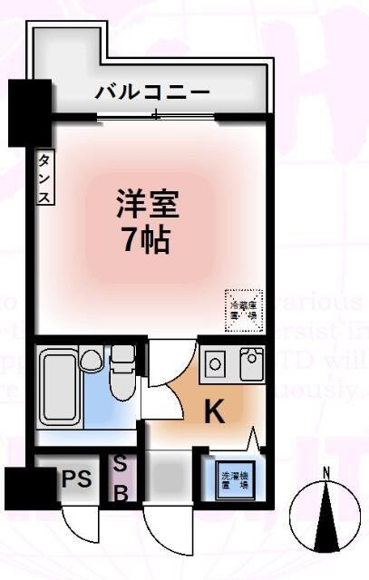 パレドール八王子III(1K/3階)の間取り写真