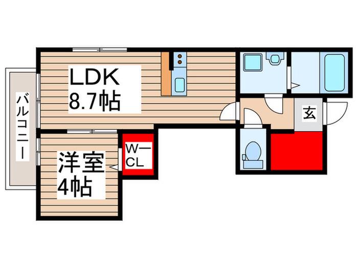 サントップ南流山(1LDK/2階)の間取り写真