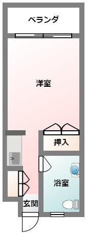 クレアールMIYABI2(ワンルーム/4階)の間取り写真