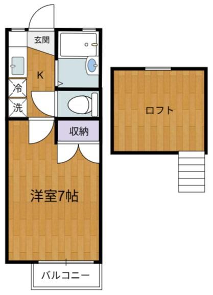 ステイハイツ(1K/2階)の間取り写真