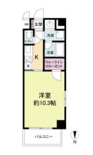 フレンシアノイエ内本町(1K/14階)の間取り写真