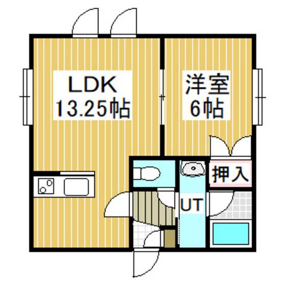 グレイスIV(1LDK/1階)の間取り写真
