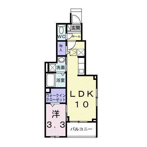 アルソーレ(1LDK/1階)の間取り写真