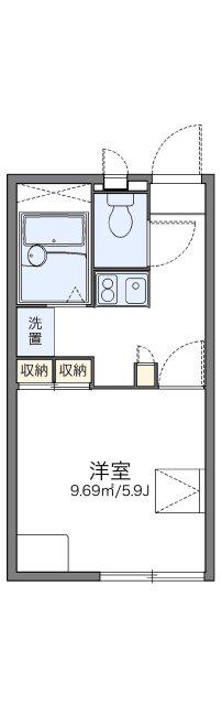 レオパレスグリーンビュー(1K/2階)の間取り写真