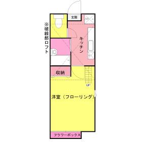 エクセルシア(1K/1階)の間取り写真