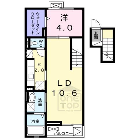 ジェルメ(1LDK/4階)の間取り写真