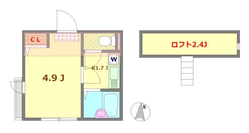 エイビィ五反野(1K/3階)の間取り写真