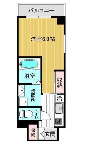 ミヤビヒルズ西池袋(1K/3階)の間取り写真