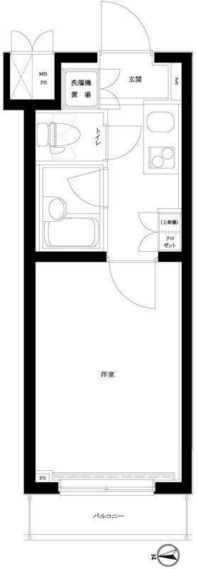 ルーブル荻窪弐番館(1K/3階)の間取り写真