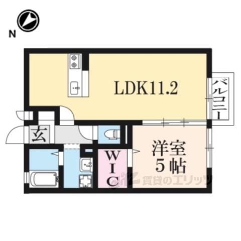 エミネンス牧野(1LDK/2階)の間取り写真