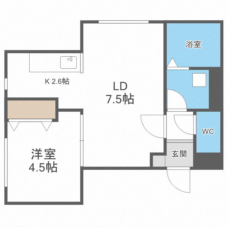 FーSTAGE元町(1LDK/4階)の間取り写真