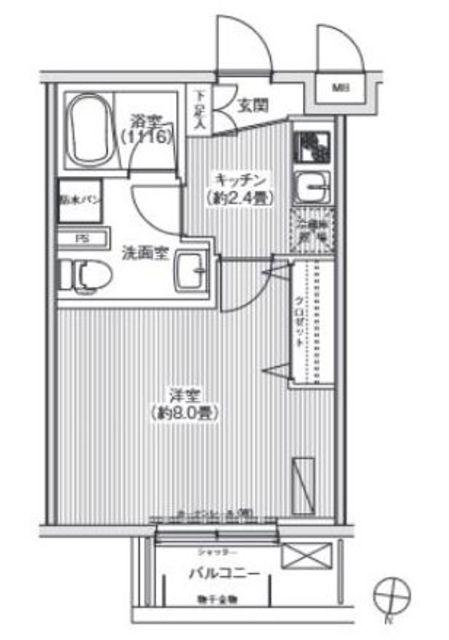 BLESS新中野 ブレス新中野(1K/3階)の間取り写真