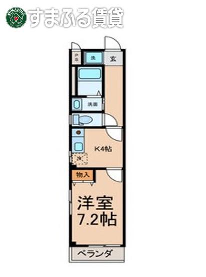 グレースエヌ(1K/3階)の間取り写真