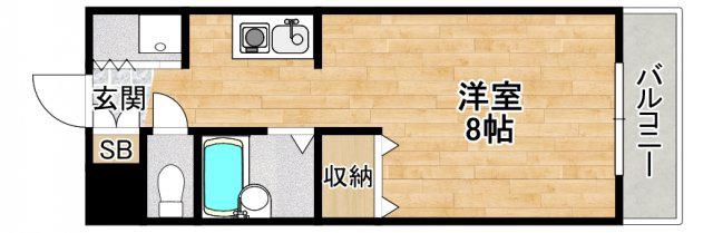 セントポーリア(ワンルーム/3階)の間取り写真