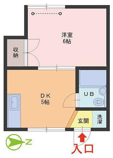 コーポ八重(1DK/2階)の間取り写真