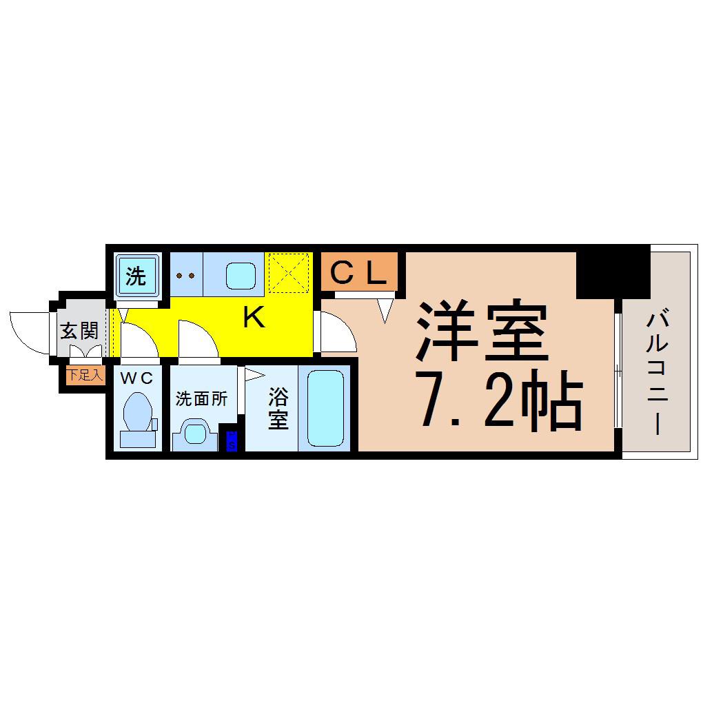 プレサンス上前津グレース(1K/10階)の間取り写真