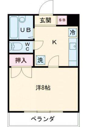 第3清水コーポ(1K/2階)の間取り写真
