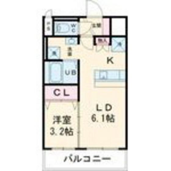 駅南コーポラス(1LDK/1階)の間取り写真