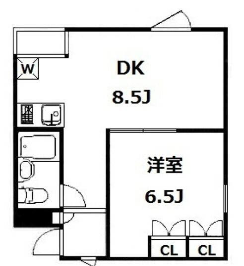 カメリア調布(1DK/3階)の間取り写真