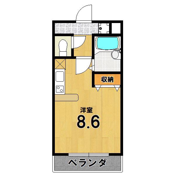 プルミエール小山(ワンルーム/3階)の間取り写真