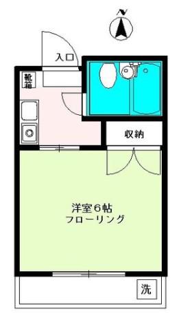 八ヶ嶺マンション(ワンルーム/1階)の間取り写真