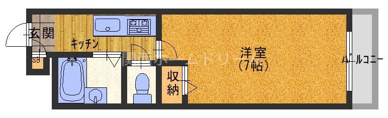 アーバンヨシダI(1K/2階)の間取り写真