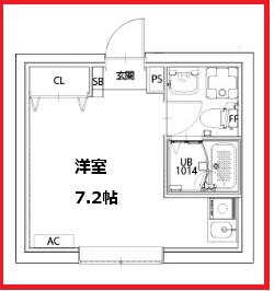 ザネスト南千住(ワンルーム/4階)の間取り写真