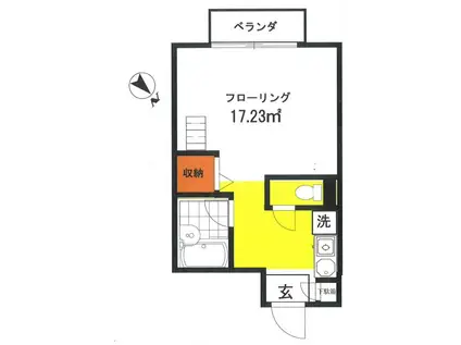 ハイネス西日暮里(ワンルーム/2階)の間取り写真