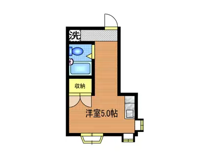 ラピュタ萩原(ワンルーム/1階)の間取り写真