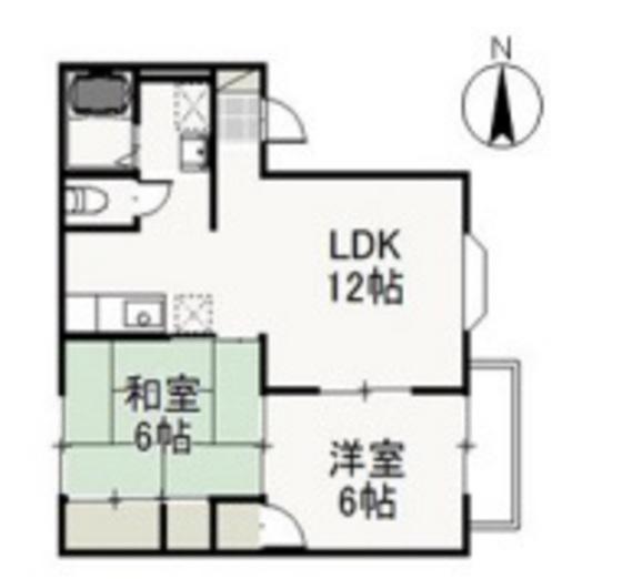コーポ・カサブランカ(2LDK/2階)の間取り写真