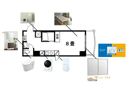 サンシープラザ(ワンルーム/3階)の間取り写真