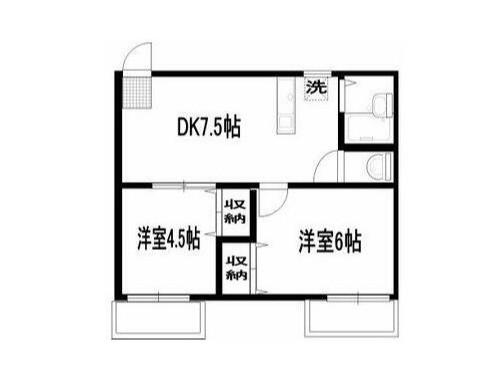 リエス蓮沼(2DK/3階)の間取り写真