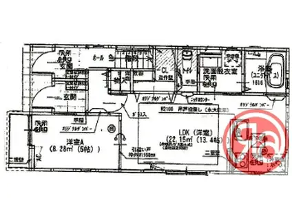 フルール(1LDK/1階)の間取り写真