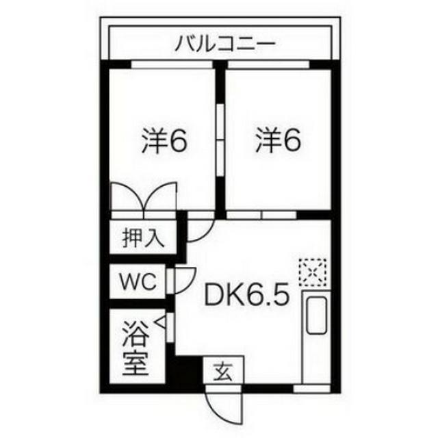 ヴェルドミール(2DK/3階)の間取り写真