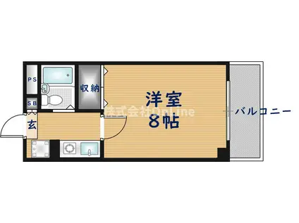 ウイングハウス(1K/1階)の間取り写真