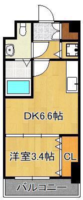 NO.71オリエントトラストタワー(1DK/13階)の間取り写真