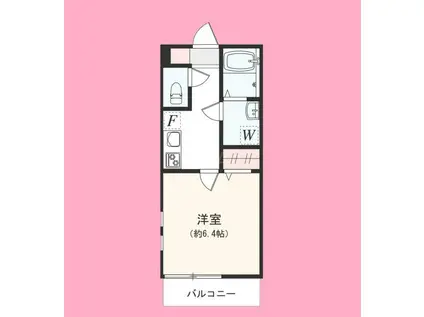 アザーレ・バモス生田(1K/1階)の間取り写真