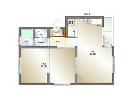 清和ビル(3DK/2階)の間取り写真