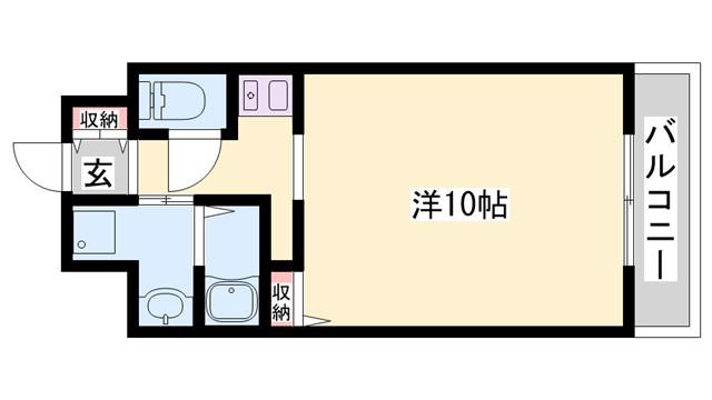 ブルーム土山(ワンルーム/5階)の間取り写真