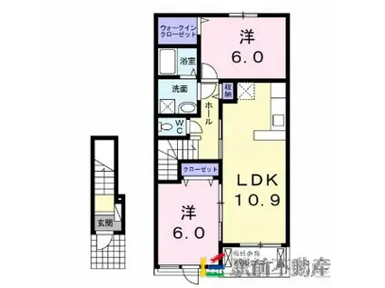 メゾンプレステージGTO玉名I(2LDK/2階)の間取り写真