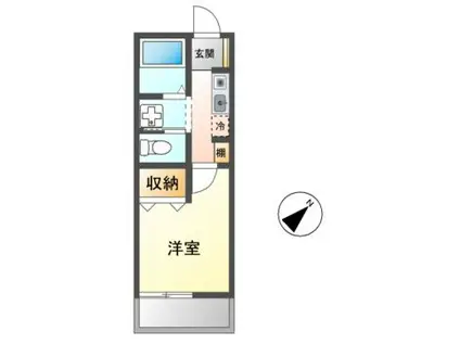 リバティハウスアイギ(1K/2階)の間取り写真