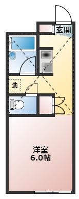 DOLCE(1K/2階)の間取り写真