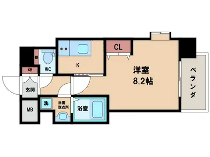 フロントフィールド天王寺(1K/10階)の間取り写真