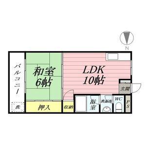 レジデンス鷲見(1LDK/3階)の間取り写真