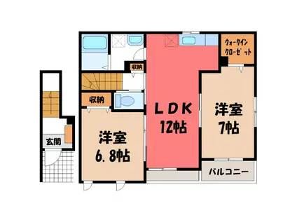 K´S FLAT(2LDK/2階)の間取り写真