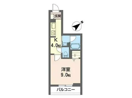 メゾン ド サキ(1K/3階)の間取り写真
