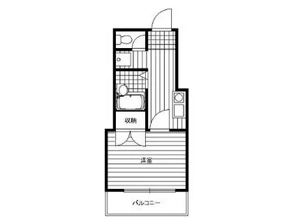 伏見ビル(1K/2階)の間取り写真